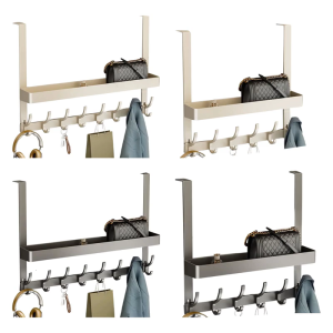 Trên móc cửa chịu lực cao drilless rustproof tiết kiệm không gian tủ treo quần áo cho phòng ngủ phòng tắm lưu trữ