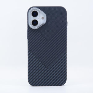 Stripes Contrast Color Carbon Relief Cover 17 Case for iPhone 16 15 Pro Max MagSafe Shell Camera Lens Protector Armor Funda Capa