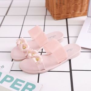 [Free Shipping] Womens outdoor camellia slippers for home and outdoor wear summer trendy new floral slippers