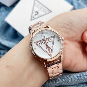 นาฬิกาข้อมือผู้หญิง GS สายเลท หน้าปัดกลม ดีไซน์ที่สดใส สวยหรู พร้อมกล่องแบรนด์ฟรี