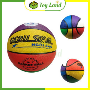 [Geru Star] Bóng Rổ Cao Su 8 Màu Banh Size Số 5 6 7 Chính Hãng 100% Đồ Chơi Thể Thao Phụ Kiện Trẻ Em