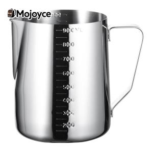 350/600/900ml Milk Frothing Jug Stainless Steel Milk Pitcher with Scale Barista Frother Pitcher for Latte Art Coffee Accessories