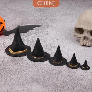 [COD] CHENJ หมวกผ้าสักหลาดขนาดเล็กสำหรับตกแต่งเค้กของเล่นตกแต่งฮาโลวีน6 10ชิ้น