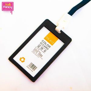 Name Tag ID CARD Holder Nilon + Tali Lanyard / Nametag / Id Card Murah