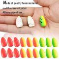 GGR 30pcs Foam Fishing Float Fishing Foam Float High Sensitivity Conical Shape Fishi Buoy Indicator Foam Floats Eye-catching Fishing Foam Bobber Saltwater. 