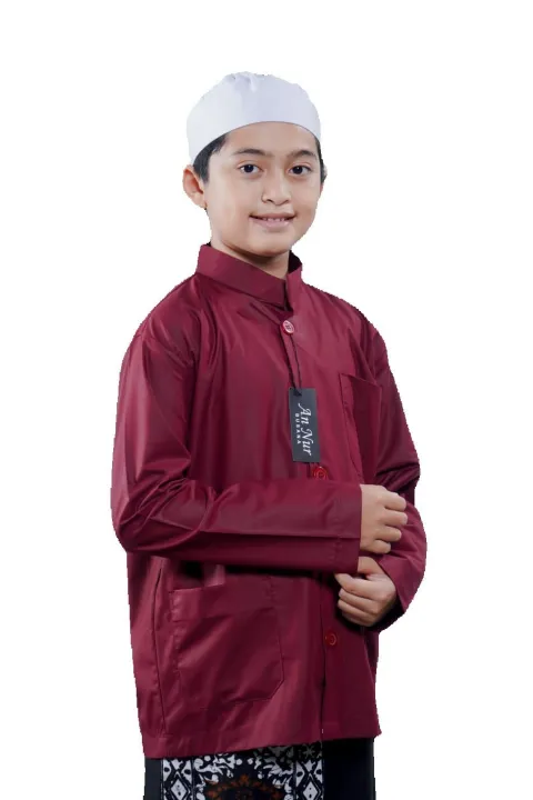 Baju%20Koko%20Anak%20Lengan%20Panjang%20Polos%20Merah%20Maroon%20annur%20-%20Image%202