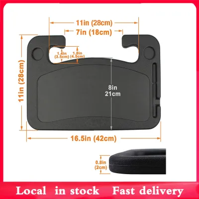 Foldable Car Rear Seat Dining Table Food Tray Drink Cup Holder Beverage Bottle Stand Desk Mobile Phone Holder