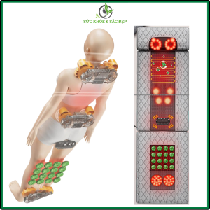 Nệm massage toàn thân đệm matxa với bi lăn toàn thân kết hợp đá ngọc bích giúp lưu thông khí huyếtgiảm đau nhức cơ
