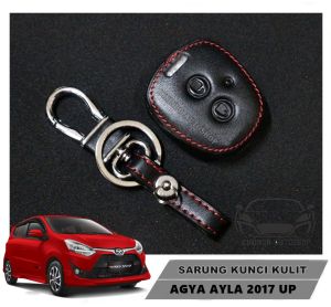 Leather Key Cover / Sarung Kunci Kulit Toyota Agya Ayla 2017 Up
