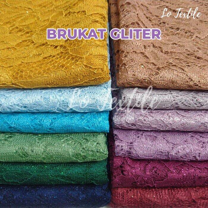 Bahan Brukat Kebaya Brokat Meteran Premium 0.5 Meter - Kain Brokat ...