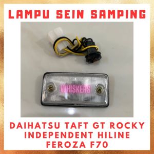 [PCS] Lampu Sein Sen Signal Riting Side Fender Samping Daihatsu Taft GT Rocky Independent Hiline Feroza F70 Warna Putih Satuan