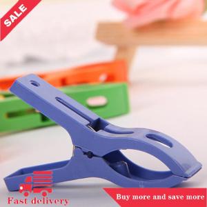 [COD] 8ps set Hanger Clips Large Plastic Windproof Beach Towel Clothes Pins Spring Clamp Clothespin Powerful Hot New Cheap