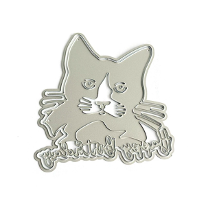 Sinh nhật Kitten cắt theo khuôn stencils scrapbooking dụng cụ dập nổi thép carbon cắt chết cho scrapbooking làm