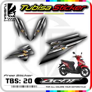 Sticker Striping Variasi Beat Karbu/Lama - Sticker Stiker Variasi Motor Beat Karbu/Lama TBS.20