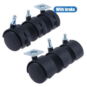 KEYOOL 4Pcs 1/1.5inch Swivel Casters with Brake Silent Operation Universal Wheels Portable Shock Absorbing Furniture Casters for Furniture Office Chair Suitcase Trolley