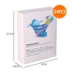 【🇸🇬 Fast Delivery】50/24Pcs Laundry Color Paper Dye Absorption Tablet For Prevention Of Cross Colour And Dyeing Of Clothes Color Absorbing Sheet Anti-String Dyeing String Color Clothing Laundry Sheet Anti-Dyeing
