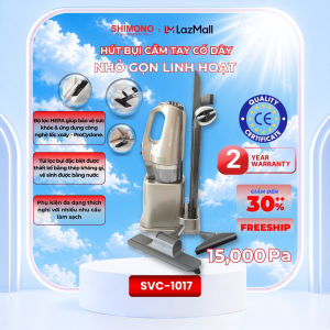 Máy Hút Bụi Cầm Tay SHIMONO SVC-1017 15000Pa Mạnh Mẽ Tặng Kèm Giá Đỡ & 4 Đầu hút Rời BH 24 tháng
