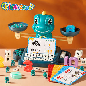 KiddoZone Dinosaur Balance Scale Toy Math Game Counting Toy Education STEM Toy Digital Thinking Logic Training Mathematics Early Learning Game kindergarten baby Girls and Boys 3 Years