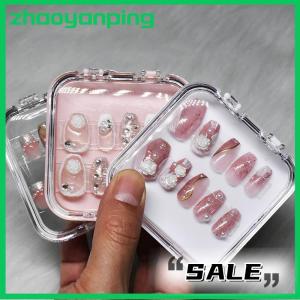 zhaoyanping Nail Art Organizer Transparent Plastic Packaging Box Nail Enhancement Storage Jewelry Necklace Display Gift Box