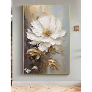 Lukisan Dinding Ruang Tamu Bunga Aesthetic Dekorasi Rumah Ukuran 90x60cm dan 120x80cm - Future Art Painting