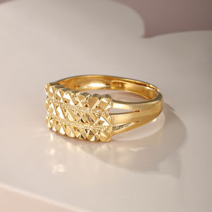 Gold Ring 18k Pawnable Saudi Adjustable Ring Promise Ring Wedding Ring Ring for Women Promise Ring for Girlfriend