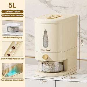 Automatic Rice Dispenser Box Large Capacity Moisture Proof Seal One click grain output design