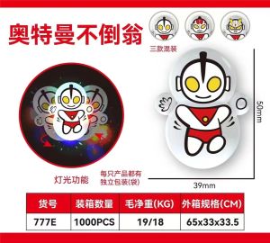 Mainan Tumbler LED Kartun Squid Game Doraemon Pikachu Pereda Stres
