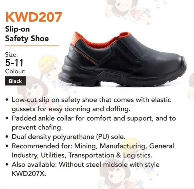 KING S SAFETY FOOTWEAR KWD207 BK LOAFER SLIP ON DD SHOES or HOUSE PU SAFETY SHOES BRISTOL SIZE 39 46 Lazada