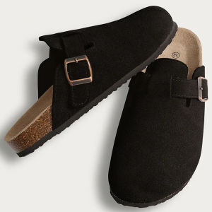 Comwarm Cork Footbed Clogs For Women Men Fashion Leather Mules Comfort Potato Shoes With Arch Support Indoor Outdoor Flat Slides2026