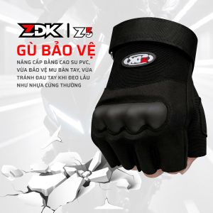 ZDK Z5 Găng Tay Xe Máy Có Gù Bao Tay Hở Ngón Lái Xe Đi Phượt Chống Trượt Bảo Vệ Tay
