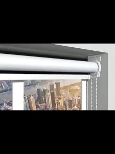 Blackout Roller Blind No Drill Sun Block Heat Insulation Curtain for Office Kitchen