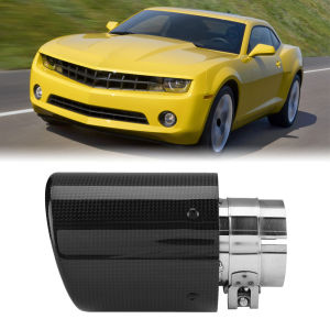 [Ready Stock] Carbon Fiber Style Car Modified Single Outlet Exhaust Muffler Tip Tail Throat 63-101mm