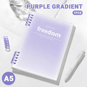 A5 Loose-leaf Removable 60 Sheet Horizontal Lined Binder Ring Notebook Writting Notebook 活页本