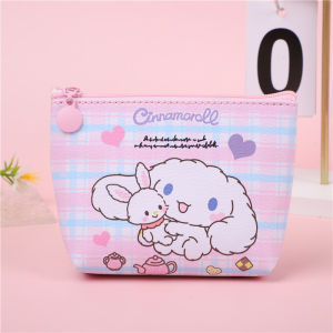 Christmas Gift Halloween Hot Sanrio Kit Pu Girl Leisure Headset Storage Bag Kawaii Hello Kitty Anime Fashion Student Portable Waterproof Zero Wallet New
