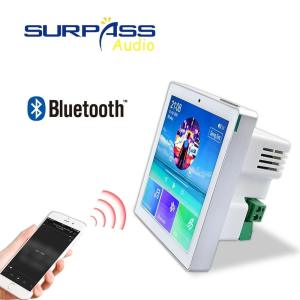 Smart Home Audio Bluetooth-compatible Wall Amplifier 4 inch Mini Touch Screen 2 or 4 Channels Music Player Support USB Fm Radio Single piece