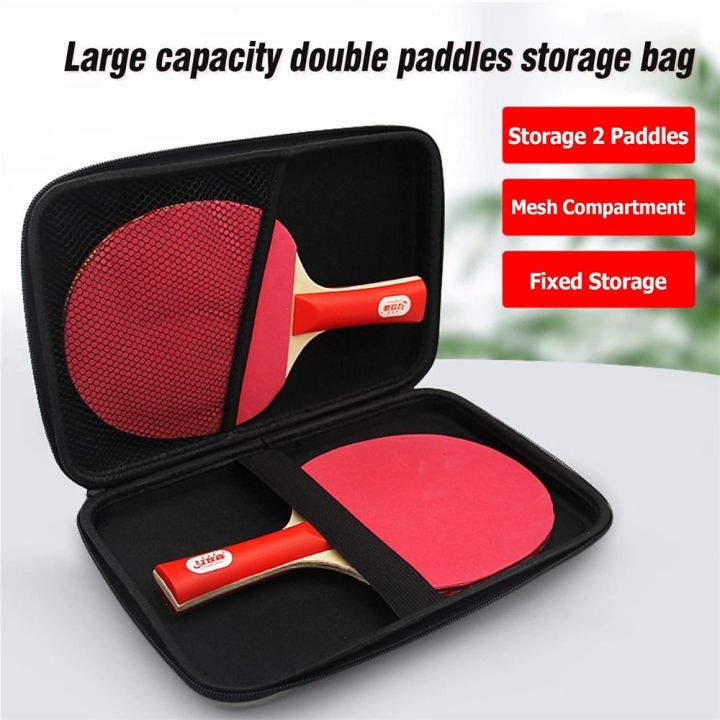 BS8OEV Hard Table Tennis Paddle Case Square Shaped EVA Table Tennis Bat