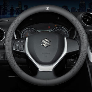 Vỏ bọc vô lăng ô tô da đơn giản phụ kiện nội thất màu đen chống trượt thoáng khí cho Suzuki Swift Grand Vitara Pro jimny ERTIGA sx4 Alto ciaz dzire apv s-cross xl7