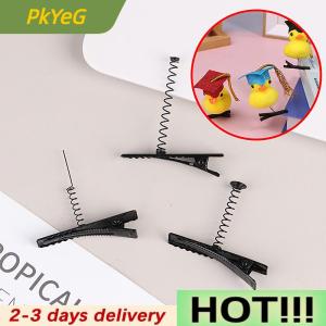 PkYeG 10Pcs Black Metal Pinch Alligator Hair Clips 40mm With Wire Spring Craft Hairpin For Fashion Party Favor Children Toy