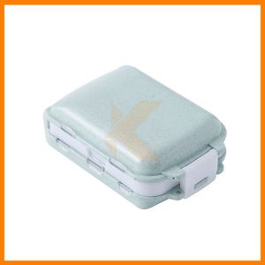 【K-Home】Mini Daily Medicine Pill Storage Box Brooch Jewelry Travel Pin Box Plastic Transparent Kerongsang Storage Box