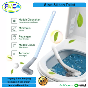 Sikat Silikon Toilet WC Kamar Mandi Pembersih Toilet WC Model Stik Golf Gagang Panjang
