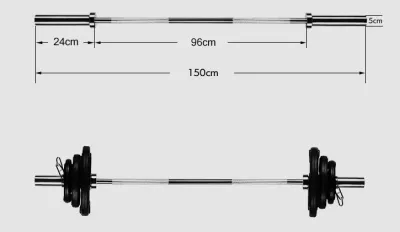 [Instock] Hare Fitness Olympic Barbell / Straight Bar EZ Bar / Weightlifting Bar