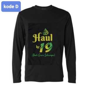 kaos Tangan Panjang Haul Guru Sekumpul ke 19 katun Combed 30s