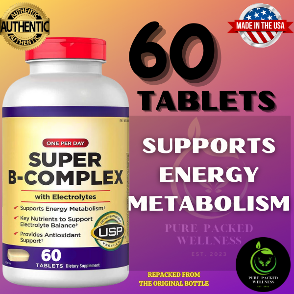 60 Tablets - Kirkland Super B-Complex With Electrolytes AUTHENTIC ...