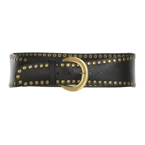 Modern PU Leather Waist Belt With Studs Fashion Carnival Cosplay Accessory For Men Women Casual Or Dress Attires
