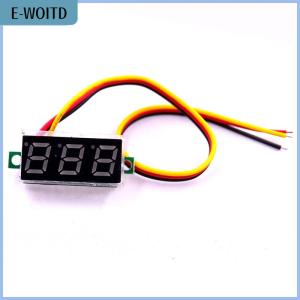 【E-WOITD】 Ultra Small Green Digital DC 0.28 Inch Ultra Small Digital DC Voltage Meter LED Voltage Display Adjustable Digital Display Three Wire DC0-100V Battery Voltmeter