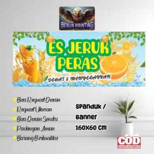 Spanduk Banner 160X60 Cm Semtik (ES JERUK  PERAS)Bisa Request Desain