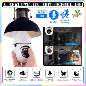 FAST DELIVERY YILOT Kamera CCTV Bohlam Lampu WiFi Sambung Hp Infrared Motion Sensor 2MP 1080P