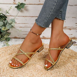 [Free Shipping] New cross-strap pointed high-heeled sandals are available in size 43