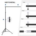 Neewer Photo Studio Backdrop Support System, 10ft/3m Wide 6.6ft/2m High Adjustable Background Stand with 4 Crossbars, 6 Backdrop Clamps, 2 Sandbags, and Carrying Bag. 