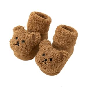 Non Slip Grip Socks for Toddlers Cartoon Bear Designs Socks Soft & Comfortable Toddler Grip Socks for Boys & Girls Gift
